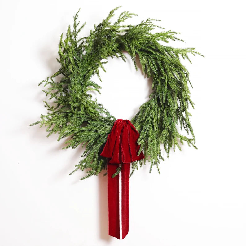 🔥Last Day 50% OFF ✨Real Touch Deluxe Norfolk Pine Garland🌿
