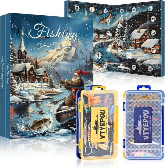 🔥Last Day 49% OFF -🎣2025 Xmas Holiday Fishing Advent Calendar