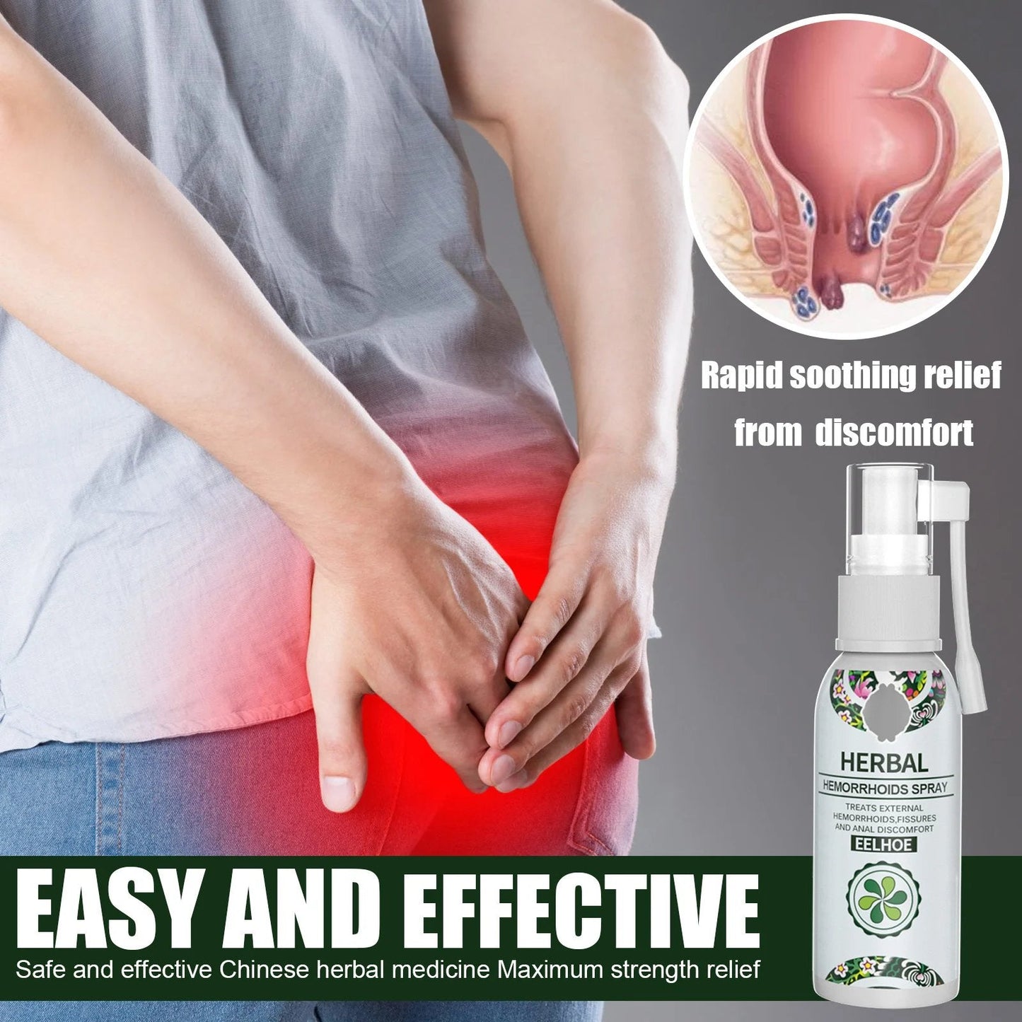 💥Herbal Hemorrhoids Spray - Permanent Removal & No Recurrence
