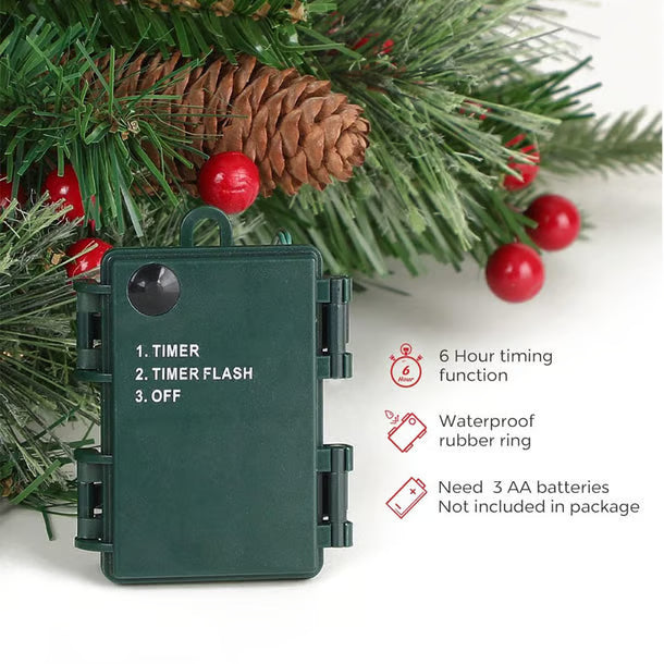 🎄🔥Pre-lit Artificial Christmas Tree Urn Filler💐