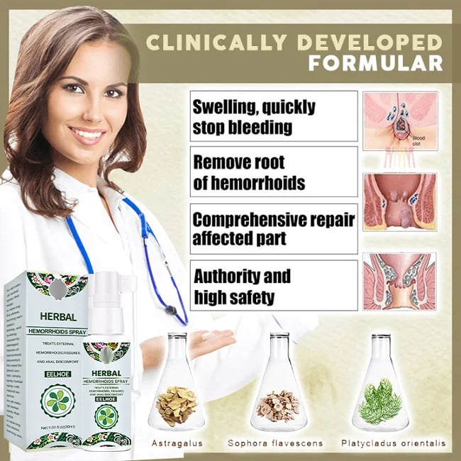 💥Herbal Hemorrhoids Spray - Permanent Removal & No Recurrence