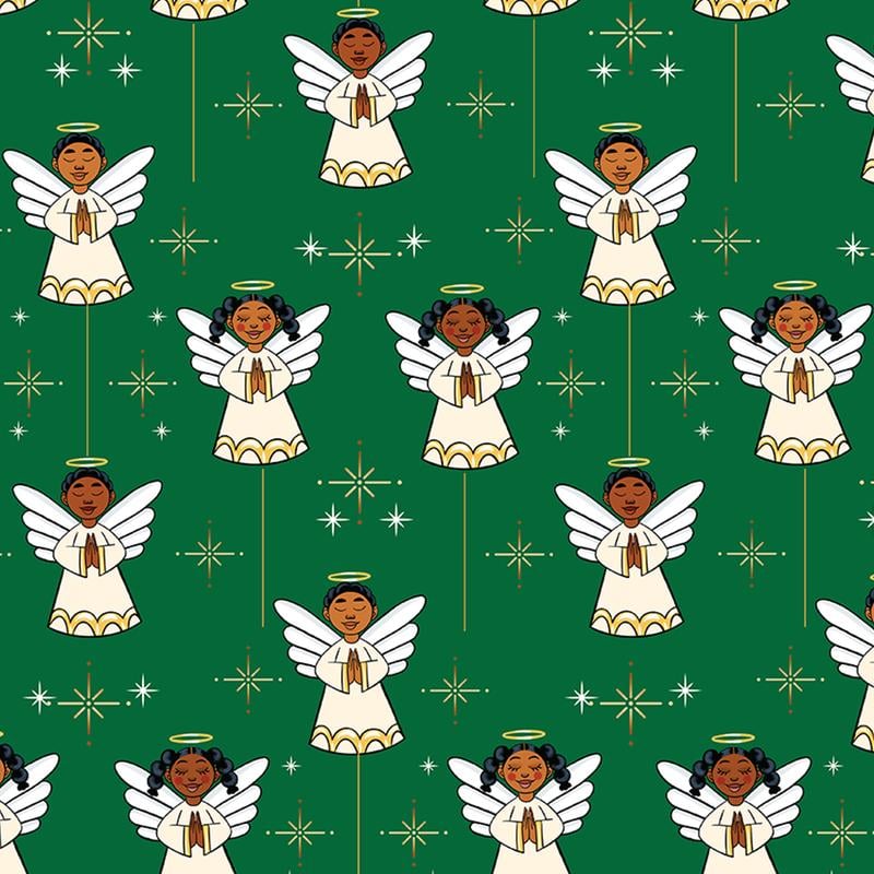 🏆 69K+ SOLD!🔥🤶🏾Home for the Holidays Black Santa Wrapping paper