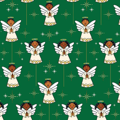 🏆 69K+ SOLD!🔥🤶🏾Home for the Holidays Black Santa Wrapping paper